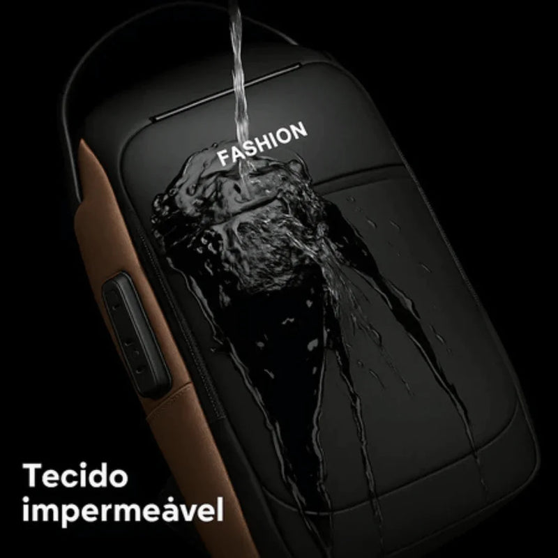 Guardião Urbano: Mochila Masculina à Prova d'Água com Cadeado Anti-Roubo