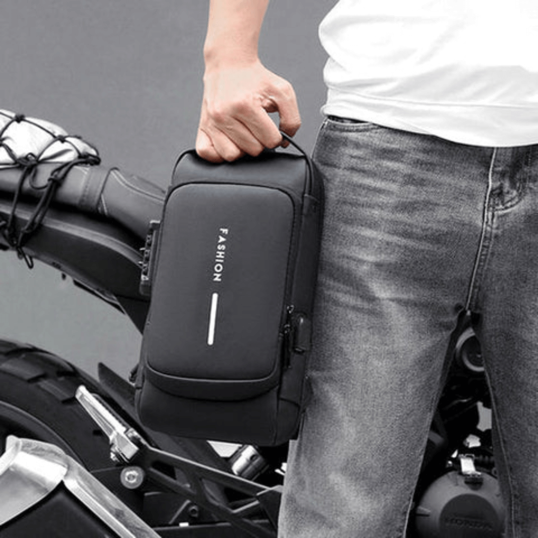 Guardião Urbano: Mochila Masculina à Prova d'Água com Cadeado Anti-Roubo