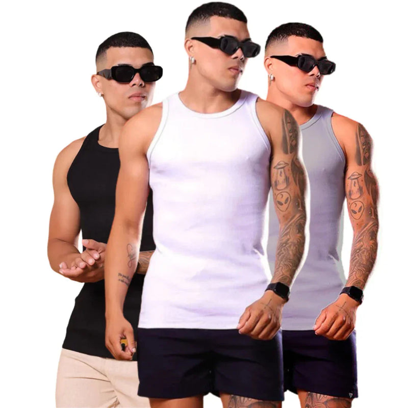 Kit 3 Regatas Gringas: Ajuste Justo, Conforto Premium, Estilo que Impõe Presença