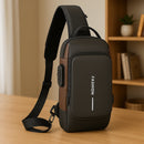 Guardião Urbano: Mochila Masculina à Prova d'Água com Cadeado Anti-Roubo