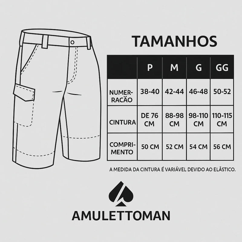 UrbanShield – Bermuda Masculina de Ataque Tático Impermeável