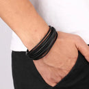 Pulseira de Couro Masculina - Aureus Leather - Elegância em Camadas